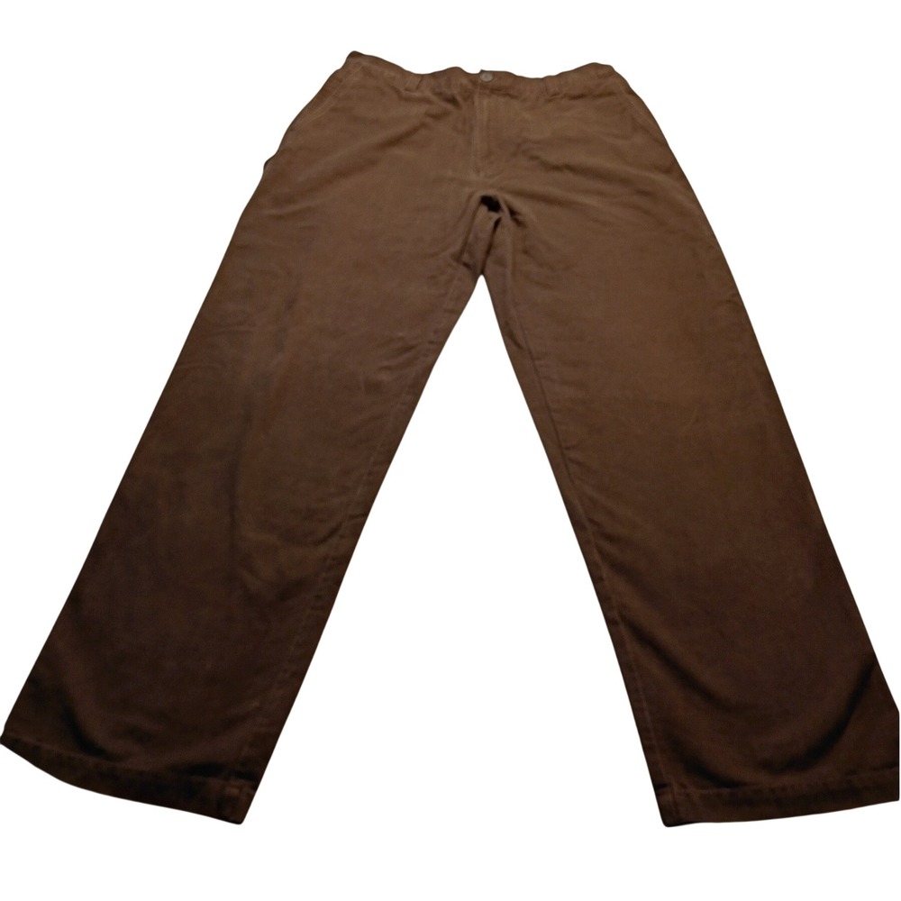 IZOD Rock Washed Men's 36x34 On Tag Brown Surplus Cotton Stone Washed Pants